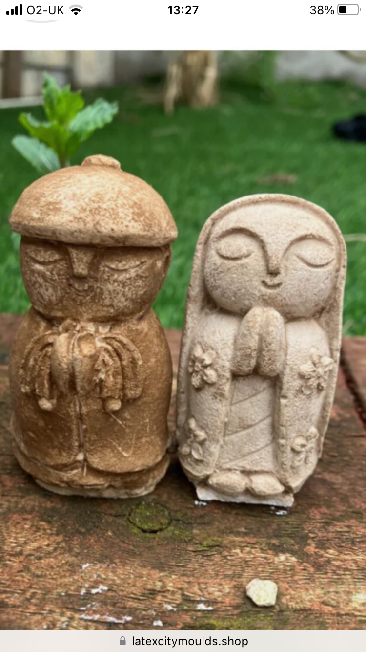 Jizo man and woman in prayer, also known as Ojizo Sama